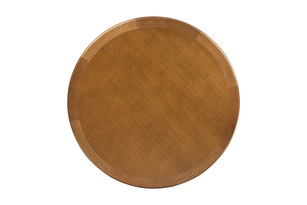 mesa lateral redonda de madeira didion vista do tampo