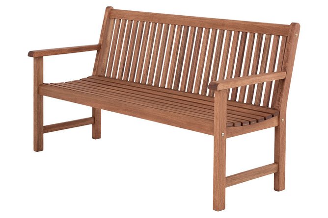 banco para jardim de madeira 3 lugares recanto jatoba em fundo infinito visto na diagonal