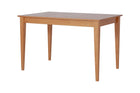 Mesa de jantar de madeira 4 lugares para cozinha ou sala de jantar na cor nozes