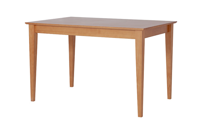 Mesa de jantar de madeira 4 lugares para cozinha ou sala de jantar na cor nozes