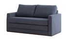 sofa cama 2 lugares vira grafite visto na diagonal como sofa