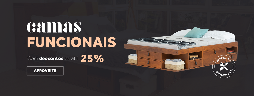 Camas Funcionais com até 25% OFF