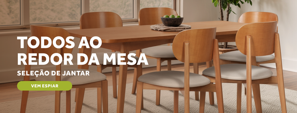 Seleção de móveis para sala de jantar