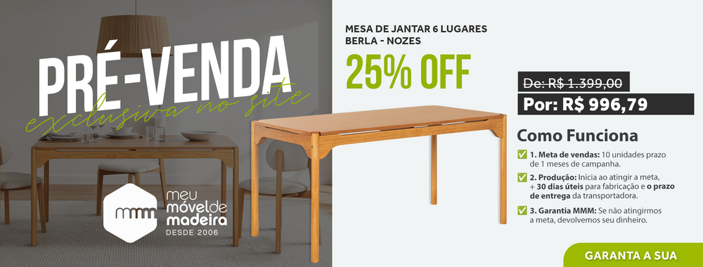 Banner Pré-Venda Mesa Berla