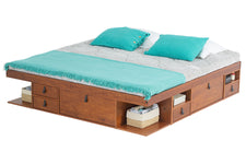 Cama King Size com Gavetas Bali - Caramelo