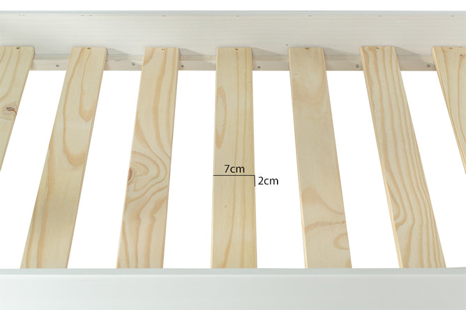 Beliche Solteiro Astro Branco Para colchão 88x188 detalhe estrado