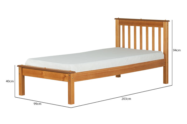 Cama de Solteiro Habitual - Ambar - Para colchão 88x188 com medidas