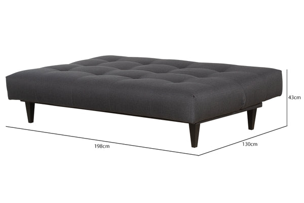 sofa reclinavel cama denver grafite vistona diagonal aberto com cotas