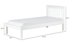 Cama de Solteiro Habitual - Branco - Para colchão 88x188 com medidas