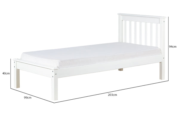 Cama de Solteiro Habitual - Branco - Para colchão 88x188 com medidas