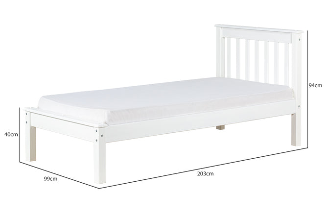 Cama de Solteiro Habitual - Branco - Para colchão 88x188 com medidas