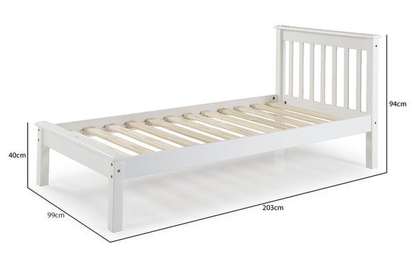 Cama de Solteiro Habitual Branco Para colchão 88.188 medidas ou cotas