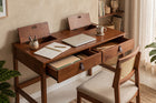 Escrivaninha com Gavetas Bali - Caramelo ambientado no home office