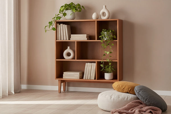 estante charme ambientada na sala de estar