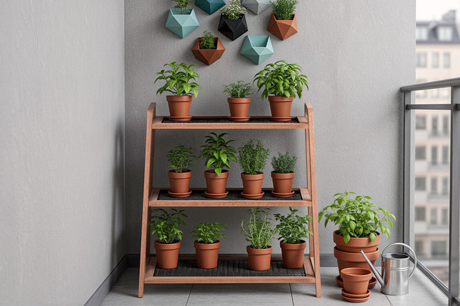 floreira horizontal garden ambientado na sacada