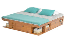 Cama King Size com Gavetas Bali - Nozes