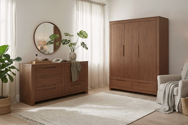 guarda-roupas e comoda sintonia ambientados no quarto