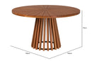 mesa de jantar redonda 6 lugares gourmet mel em fundo branco com medidas descritas na imagem