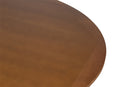 mesa de jantar redonda de madeira didion cor avela detalhe do tampo