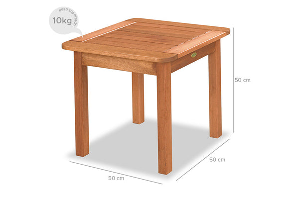 mesa lateral de madeira recanto jatobá com medidas