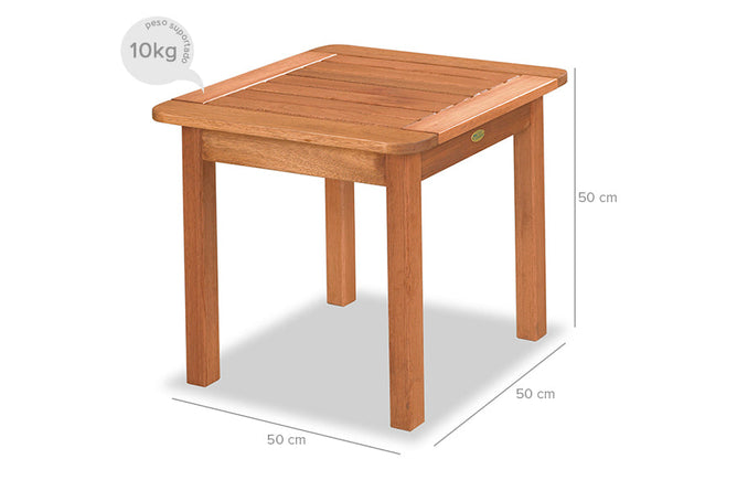 mesa lateral de madeira recanto jatobá com medidas