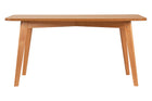 mesa para 6 cadeiras maria cor nozes vista de frente em fundo branco
