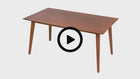 video mostrando detalhes da mesa de madeira 6 lugares lótus