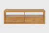 rack para sala de tv euro nozes visto em varios angulos