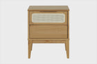 Mesa de Cabeceira 2 gavetas Serena 50x41,5 cm - Mel vista em varios angulos
