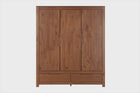 Guarda-Roupa 3 Portas e 2 Gavetas Sintonia - Amêndoa visto em varios angulos