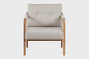 Poltrona para Sala Enlace 85x69,5x79 cm - Areia e Tecido Bege rotação
