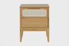 Mesa de Cabeceira 2 gavetas Serena 50x41,5 cm - Mel vista em varios angulos