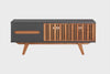rack para sala panteon grafite em gif mostrando varios angulos