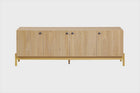 Rack para Sala 4 Portas Aruna cor Areia em gif mostrando varios angulos