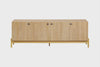 Rack para Sala 4 Portas Aruna cor Areia em gif mostrando varios angulos