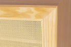 rack para sala 120 cm yono freijó e rattan detalhe palha
