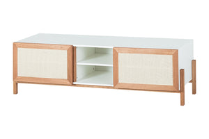 Rack para Sala 166 cm Yono - Branco e Jatobá