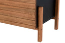 rack sala 126 cm yono preto e jatobá detalhe pé com fundo branco