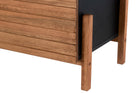 rack sala 126 cm yono preto e jatobá detalhe pé com fundo branco