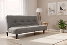 sofa-cama denver cinza ambientado na sala de estar