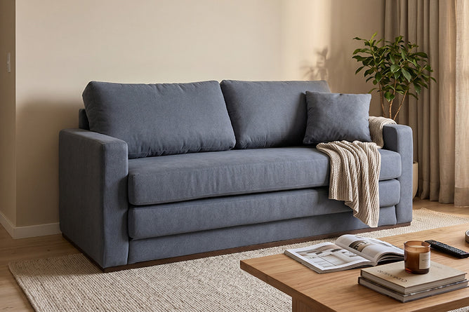 sofa cama vira ambientado na sala de estar