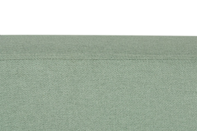 sofa 2 lugares agnes natural e tecido verde detalhe tecido