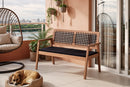 sofa 2 lugares trança ambientado na varanda