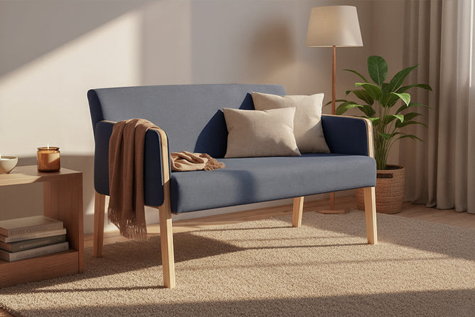sofa arpoador cinza escuro ambientado na sala de estar