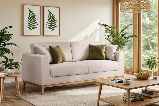 sofa chanfre ambientado na sala de estar