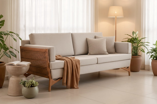sofa ease ambientado na sala de estar