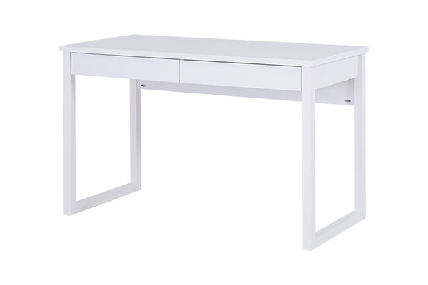 escrivaninha branca 120 duna branco giz vista em perspectiva