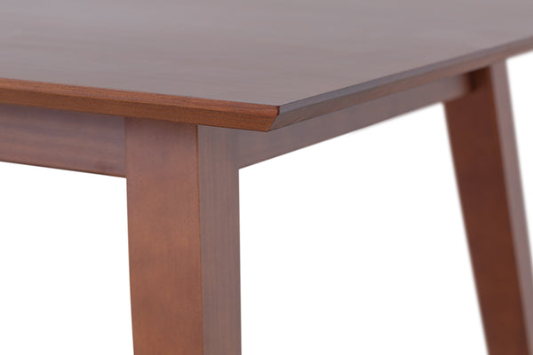 mesa de cozinha 4 lugares lotus caramelo detalhe tampo