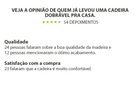 avaliações da cadeira de qualidade dobrável jatobá
