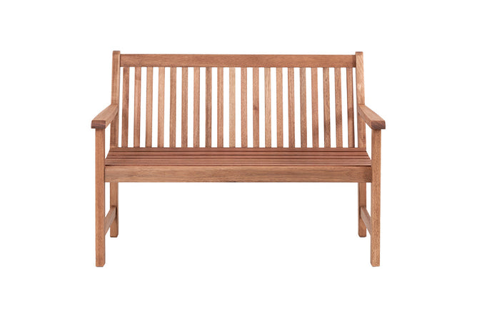banco 2 lugares para jardim recanto jatoba em fundo infinito visto de frente